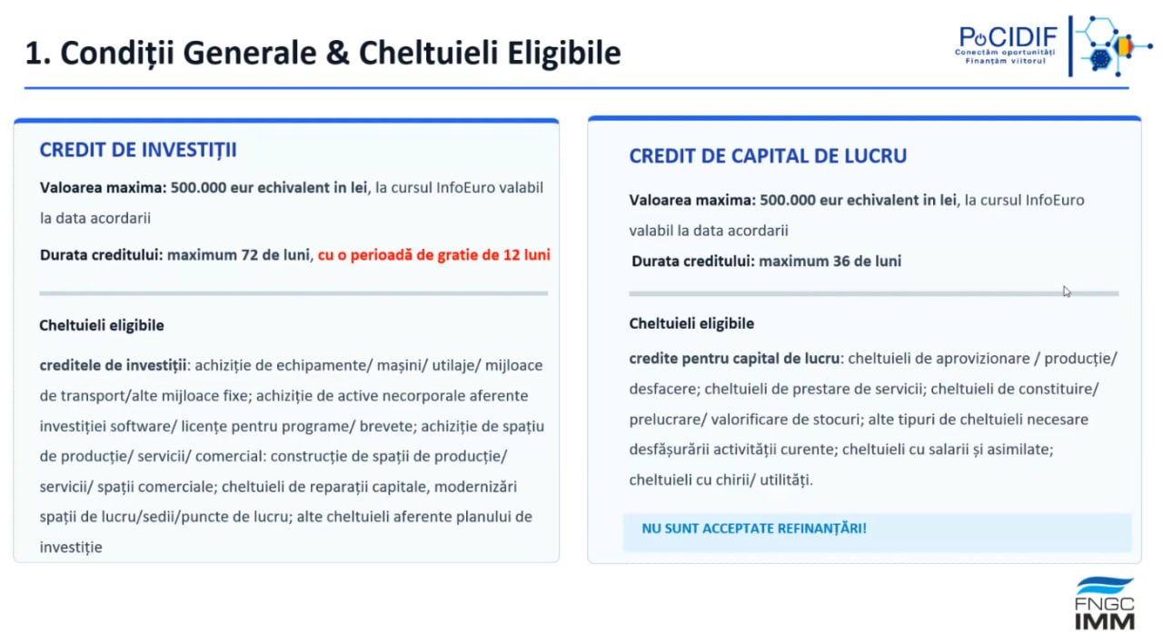 Credit de investitii si capital de lucru